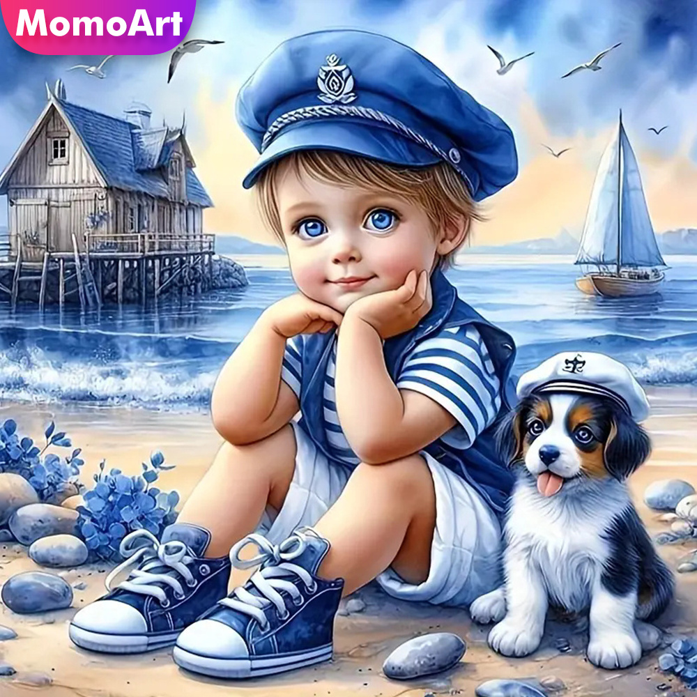 Photo Mosaic Print - Momoart Volledige Diamond Schilderen Kid Jongen