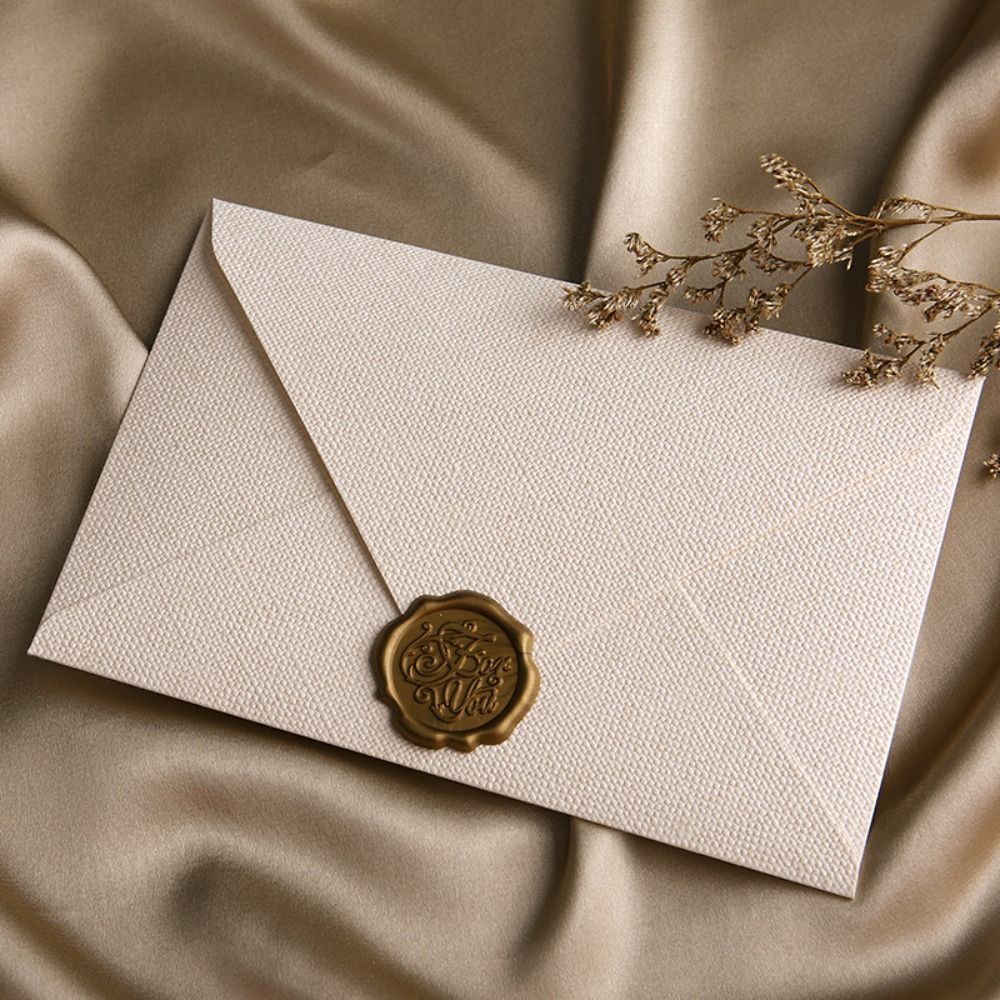 Wax Seal Letter Kit - 10 Stuks Linnen Textuur Retro Envelop