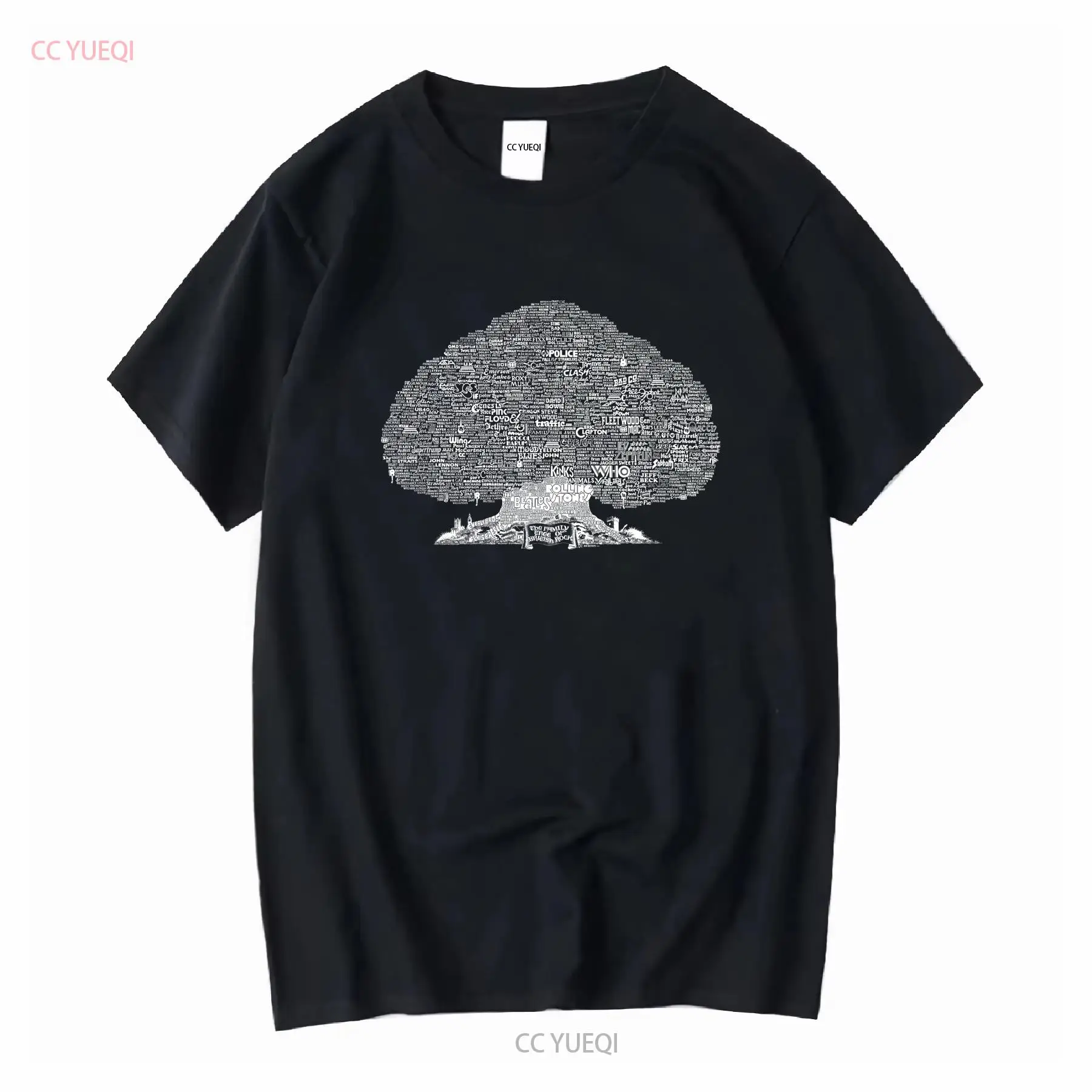 Family Tree Print - Family Tree Of British Rock T-shirt