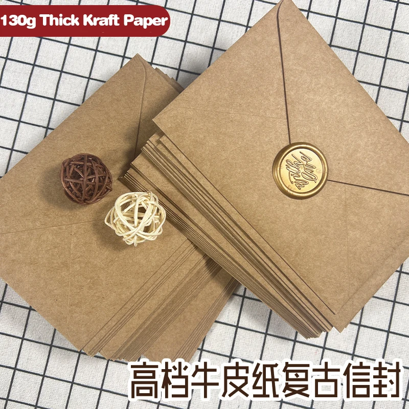 Wax Seal Letter Kit - 50 Stuks Kraft Bruin Papier Enveloppen