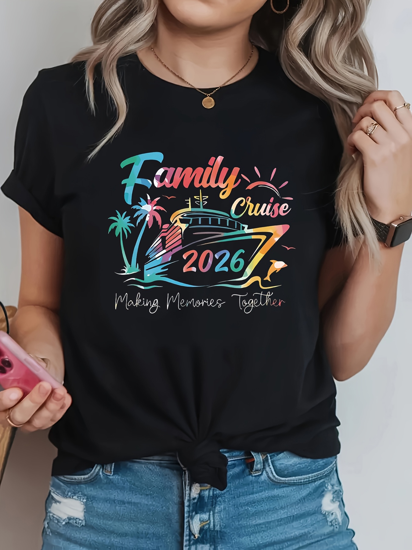 Plus Size Dames Casual T-shirt - Family Tree Print recensie en prijs