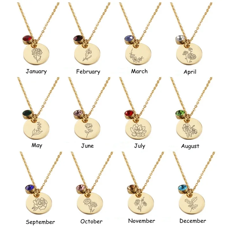 Geboortemaand bloemen Clipart  - Birth Flower Necklace recensie en prijs