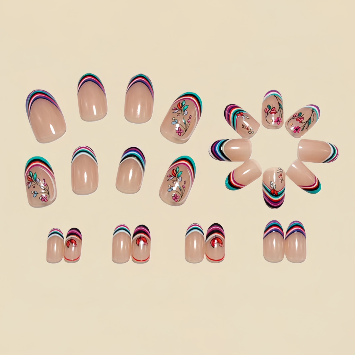 Medium nepnagels voor dames me - Pressed Flower Art recensie en prijs