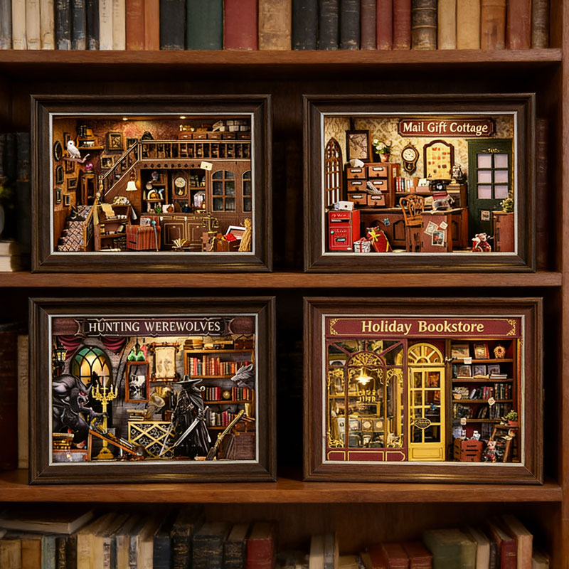 DIY 3D houten boekenhoekje kit - Engraved Wood Frame recensie en prijs