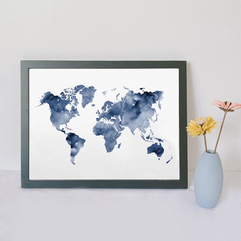 Blue World Map Print Navy Kaar - Custom Star Map recensie en prijs