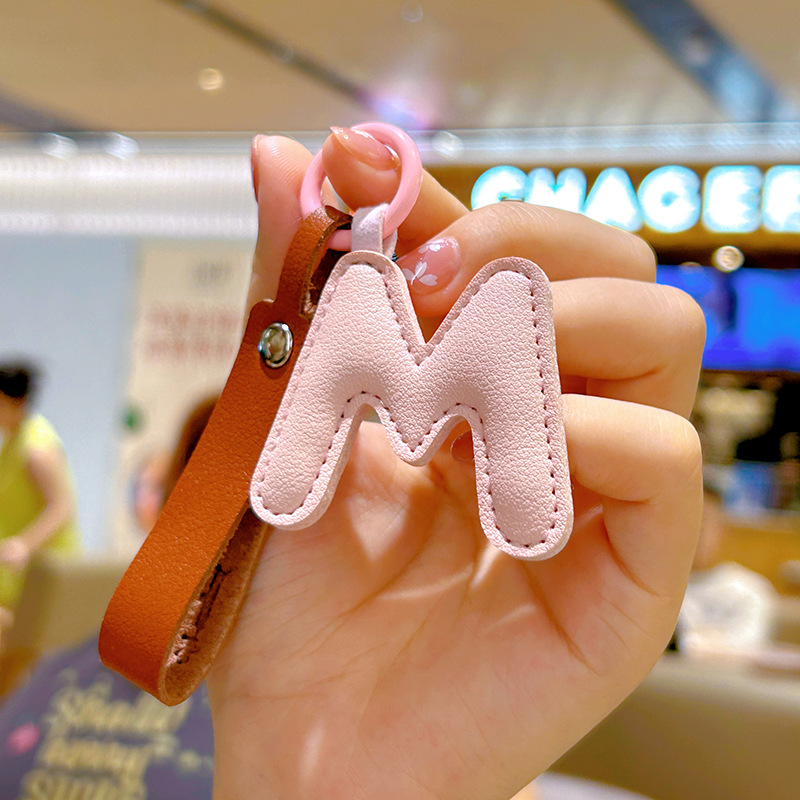 Creatieve PU-leer 26-letters s - Monogram Keychain Leather recensie en prijs