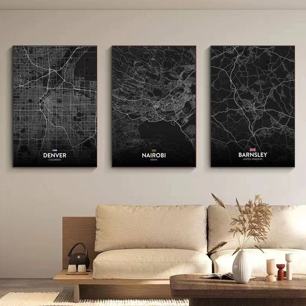 Parijs Londen New York CUSTOM  - Custom Map Poster recensie en prijs
