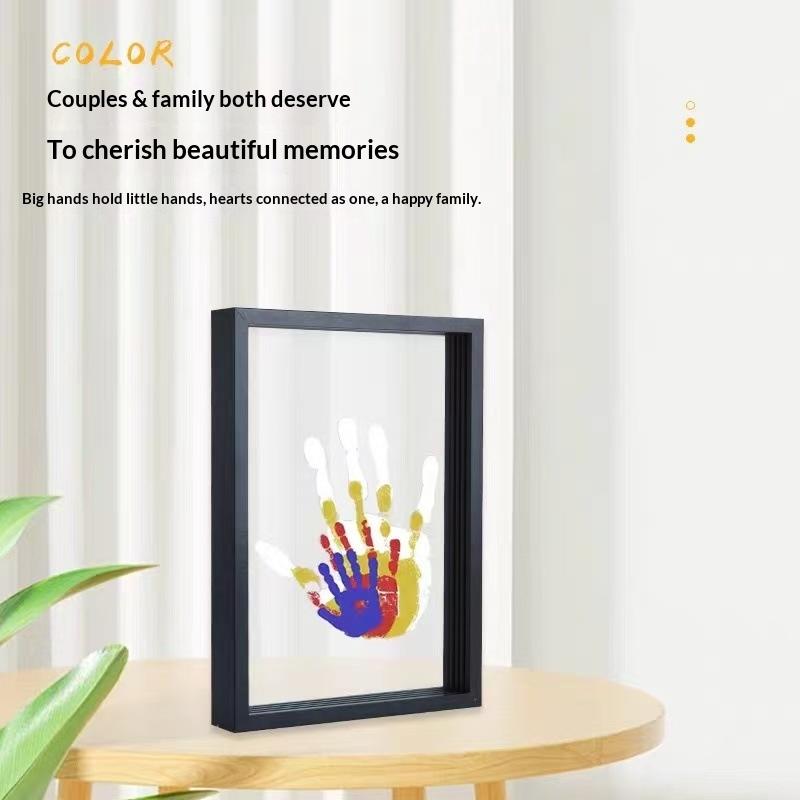 Nieuw-1Set Familie Handafdruk  - Engraved Wood Frame recensie en prijs
