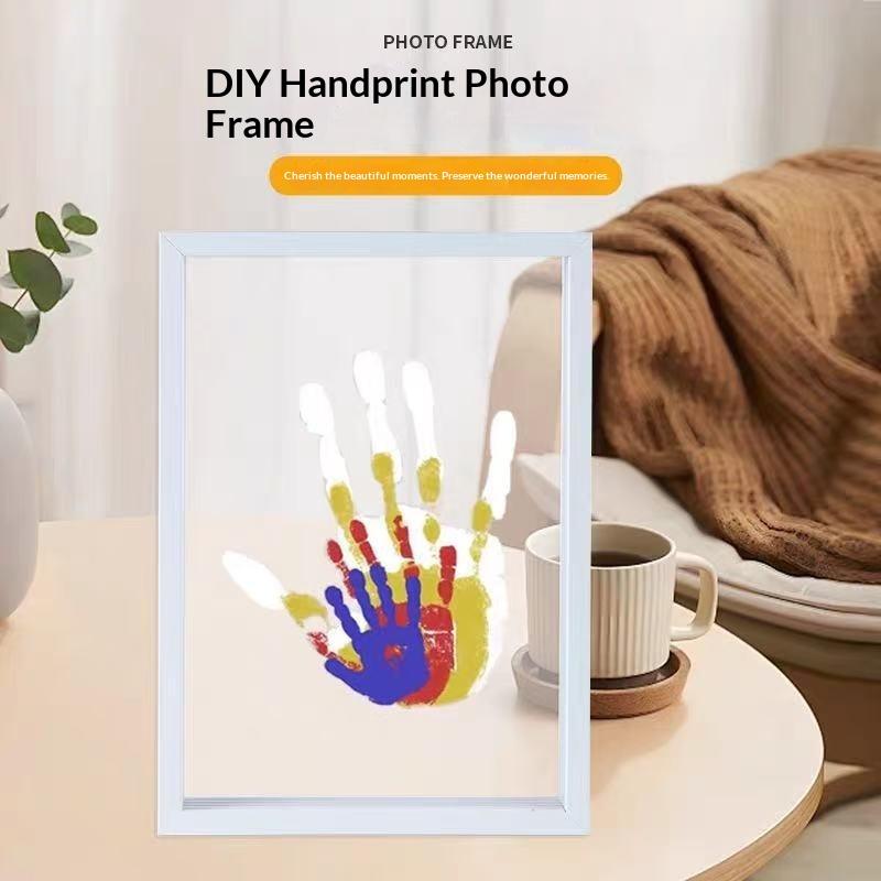 Nieuw-1Set Familie Handafdruk  - Engraved Wood Frame recensie en prijs