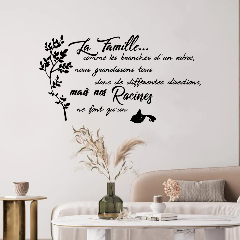 Franse Familie Citaat Boom Vog - Family Tree Print recensie en prijs