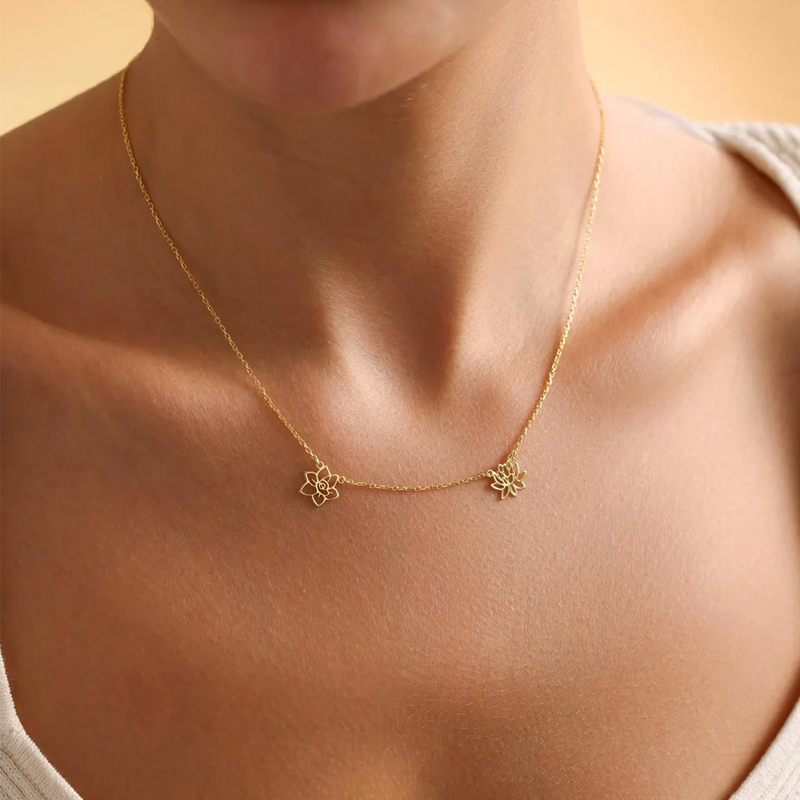 Aangepaste geboorte bloemen ke - Birth Flower Necklace recensie en prijs