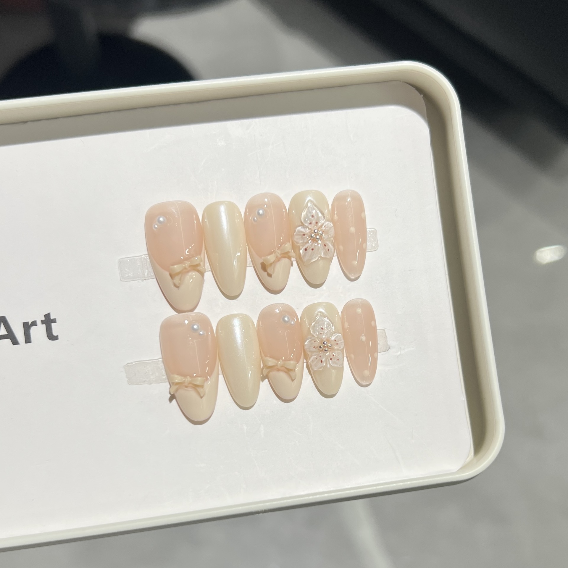 10 stuks melkachtige nude hand - Pressed Flower Art recensie en prijs