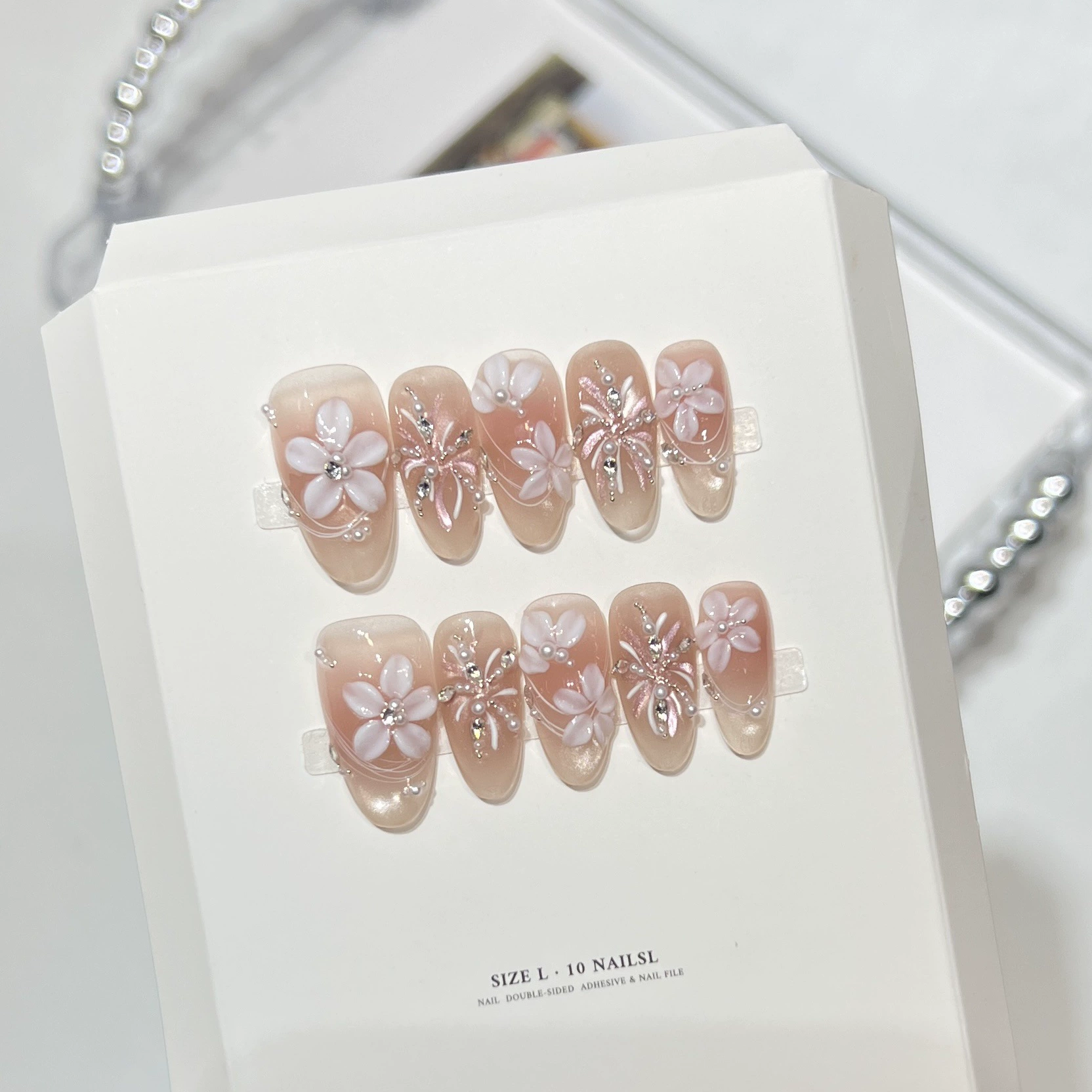 10 stuks melkachtige nude hand - Pressed Flower Art recensie en prijs